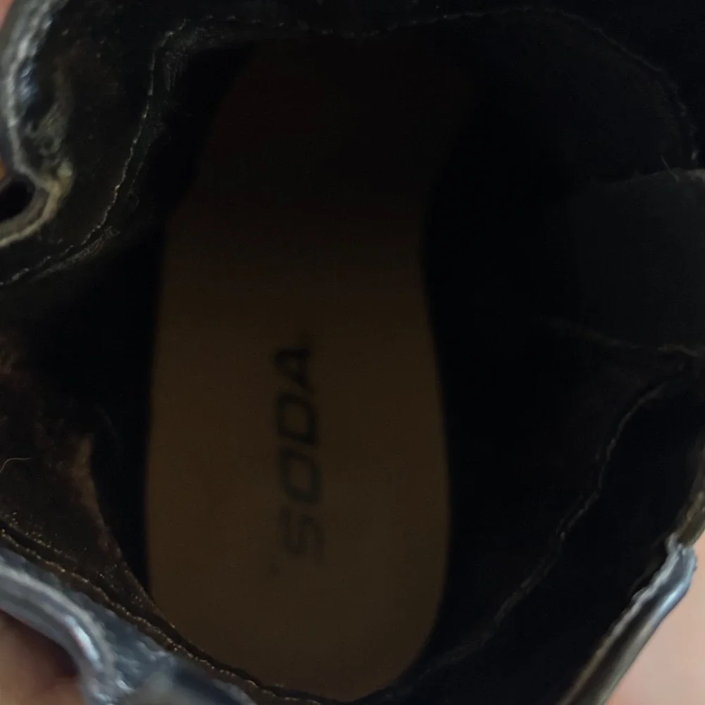 Soda‎ Ankle Boots Block Heel Buckle Accents Black Size 7